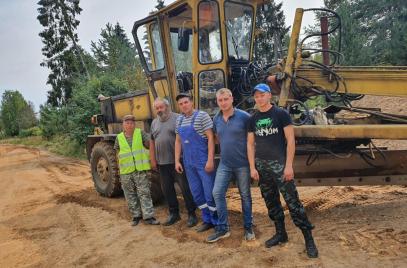 Новости — Ремонт дороги подъезд к д. Барагино — фото